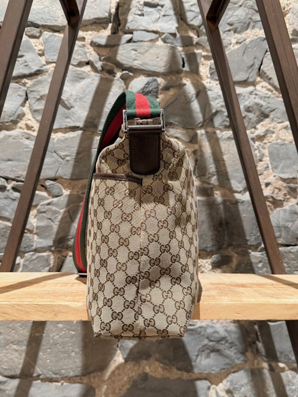Gucci Beige GG Canvas Sherry Line Messenger Bag - Picture 2 of 15